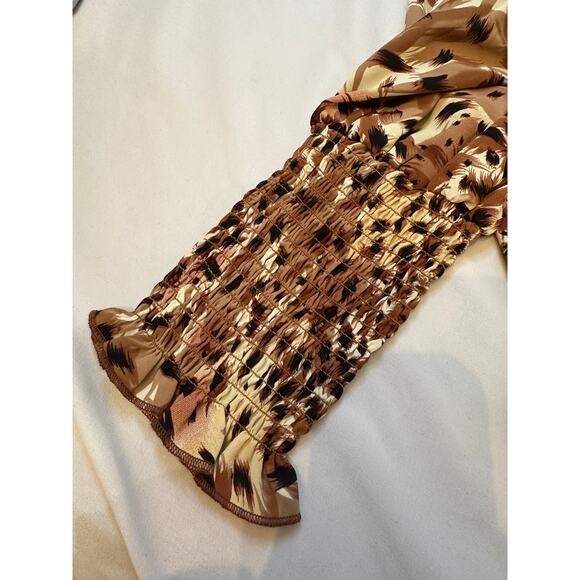 Patrizia Luca Milano Mixed Animal Print Off-Shoulder Mid-Crop Top Large - Picture 6 of 7